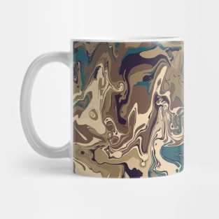 Quiet Coffee Shop Marble - Digital Paint Spill Mug